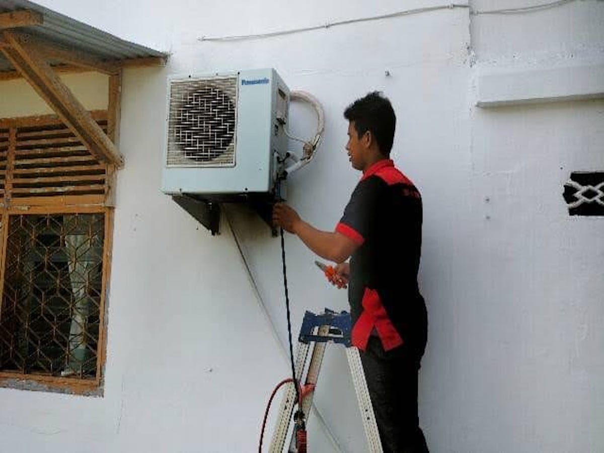 Ilustrasi evaporator AC setelah dibersihkan